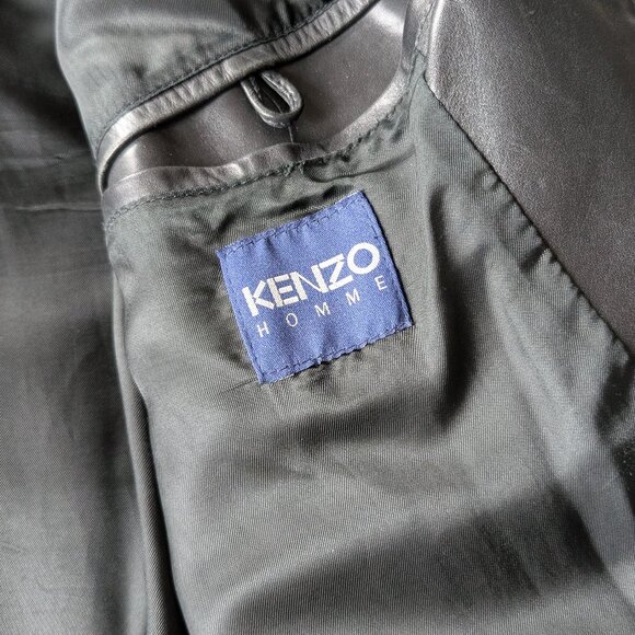 Kenzo Homme Vintage 90s Leather Jacket - Picture 4 of 7